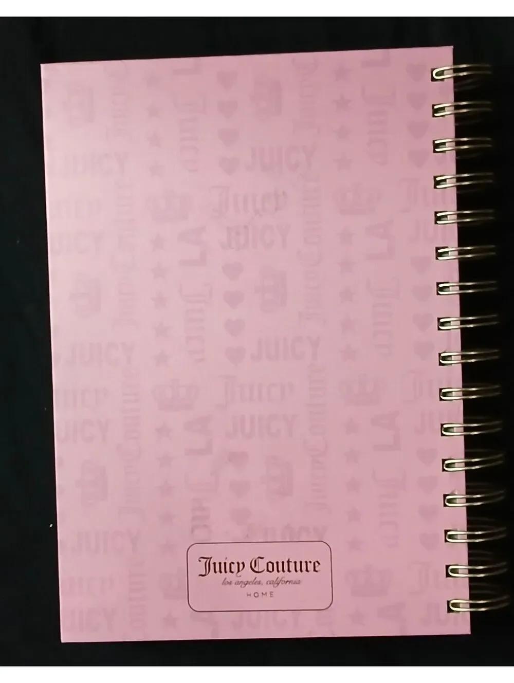 Juicy Couture Pink Gold Spiral Journal 2 Crown Pens 316 Pages Gift Set NWT